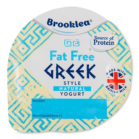 Brooklea Greek Style Fat Free Natural Yogurt 500g